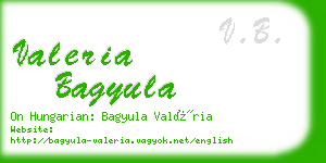 valeria bagyula business card